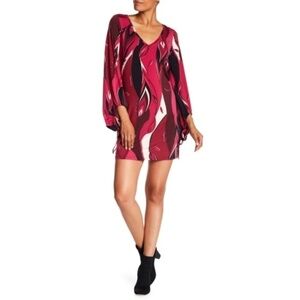Trina Turk Peachy Bishop-Sleeve Jersey Shift Dress